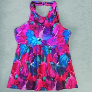 A SHORE FIT! Women's High Neck Tankini Swim Top